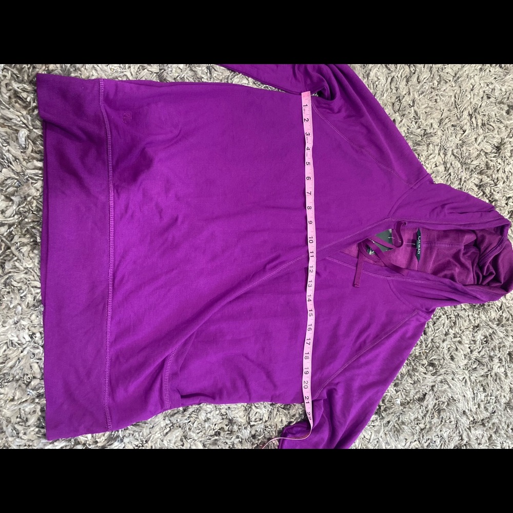 RALPH LAUREN hoodie blouse NWOUT tag size L purple - Picture 6 of 15